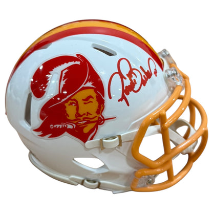 Ronde Barber Autographed Tampa Bay Buccaneers (Throwback Creamsicle) Mini Helmet - JSA