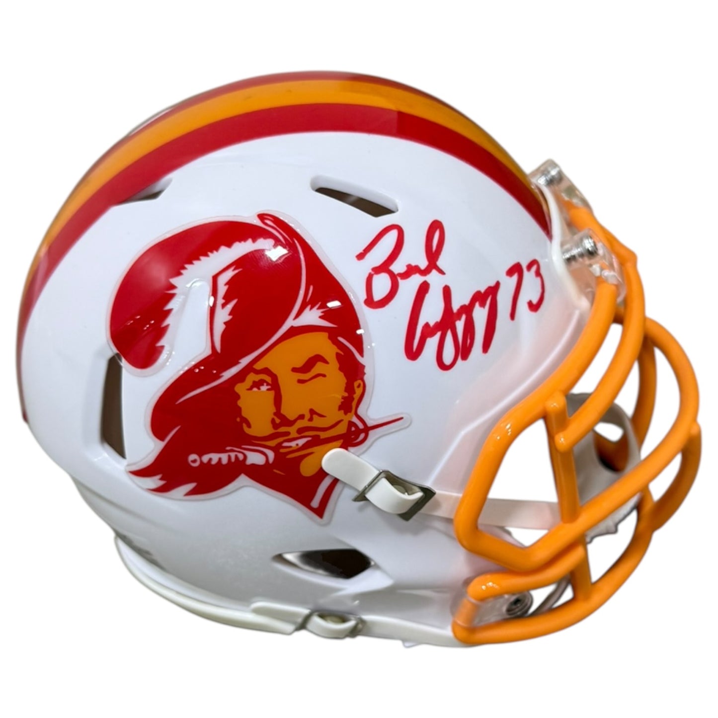 Brad Culpepper Autographed Tampa Bay Buccaneers (Throwback Creamsicle) Mini Helmet - JSA
