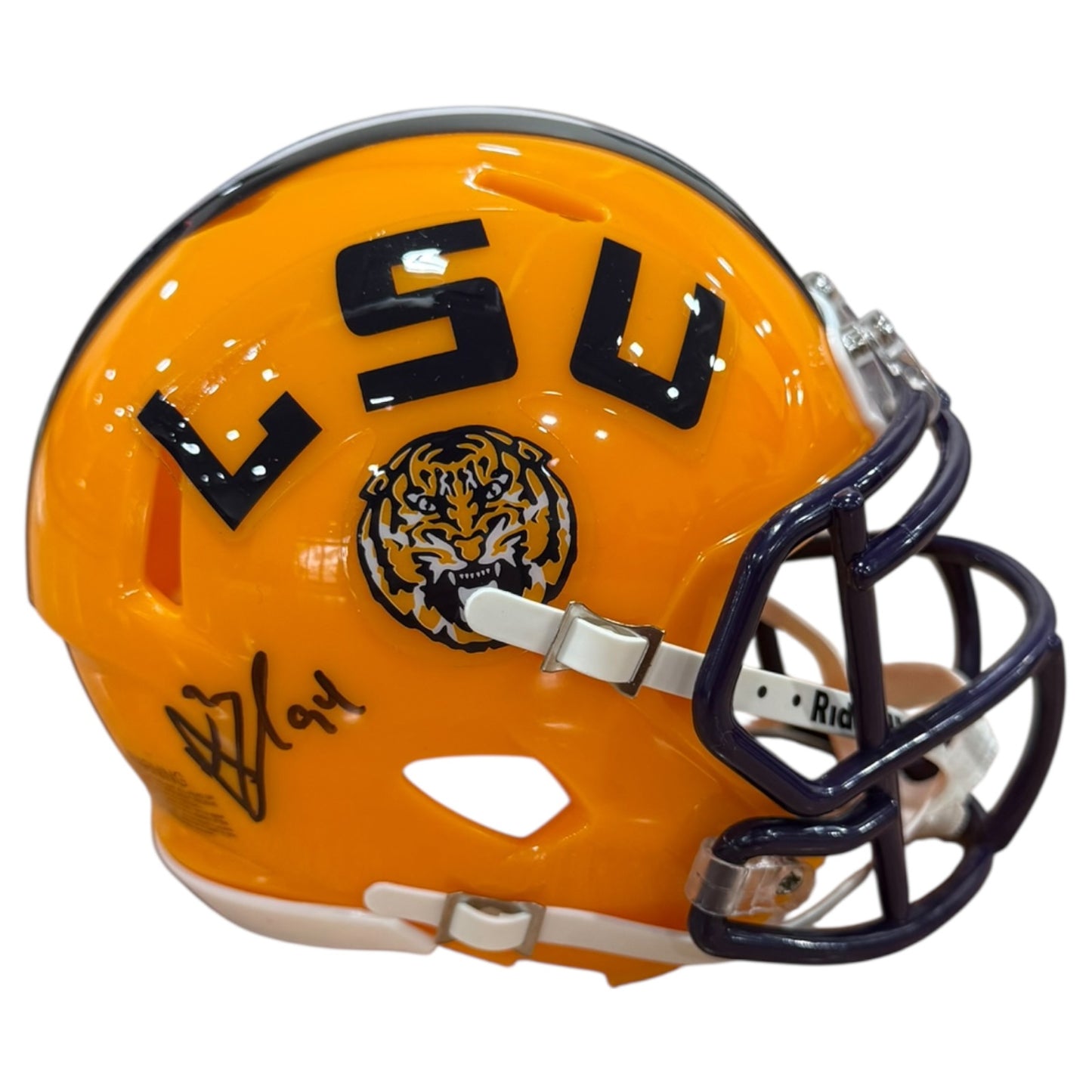 Anthony "Booger" McFarland Autographed Louisiana State University LSU Tigers Mini Helmet - JSA