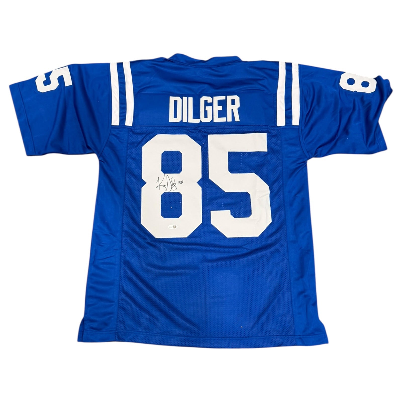 Ken Dilger Autographed Indianapolis (Blue #85) Custom Stitched Jersey - JSA
