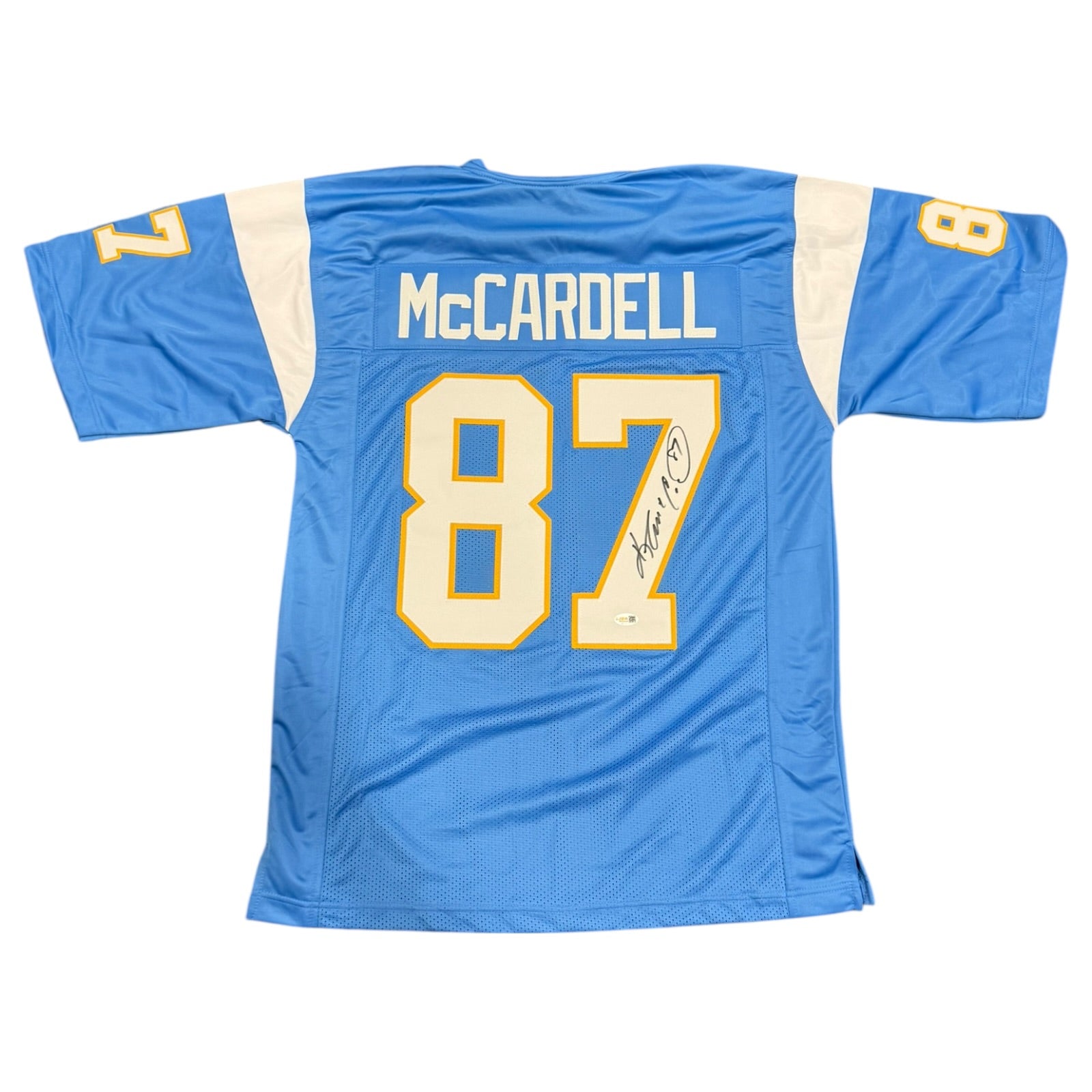 Keenan McCardell Autographed San Diego (Powder Blue #87) Custom Stitched Jersey - JSA