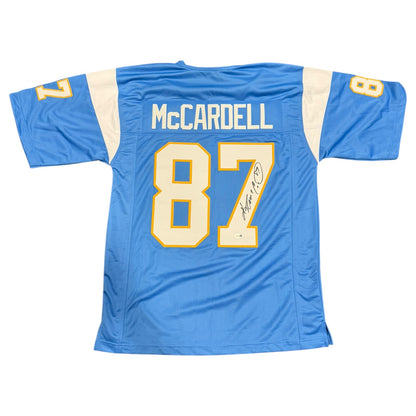 Keenan McCardell Autographed San Diego (Powder Blue #87) Custom Stitched Jersey - JSA