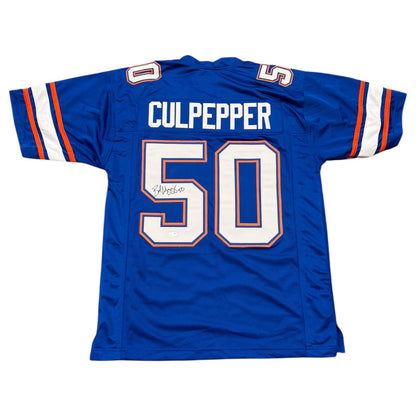 Brad Culpepper Autographed Florida (Blue #50) Custom Stitched Jersey - JSA
