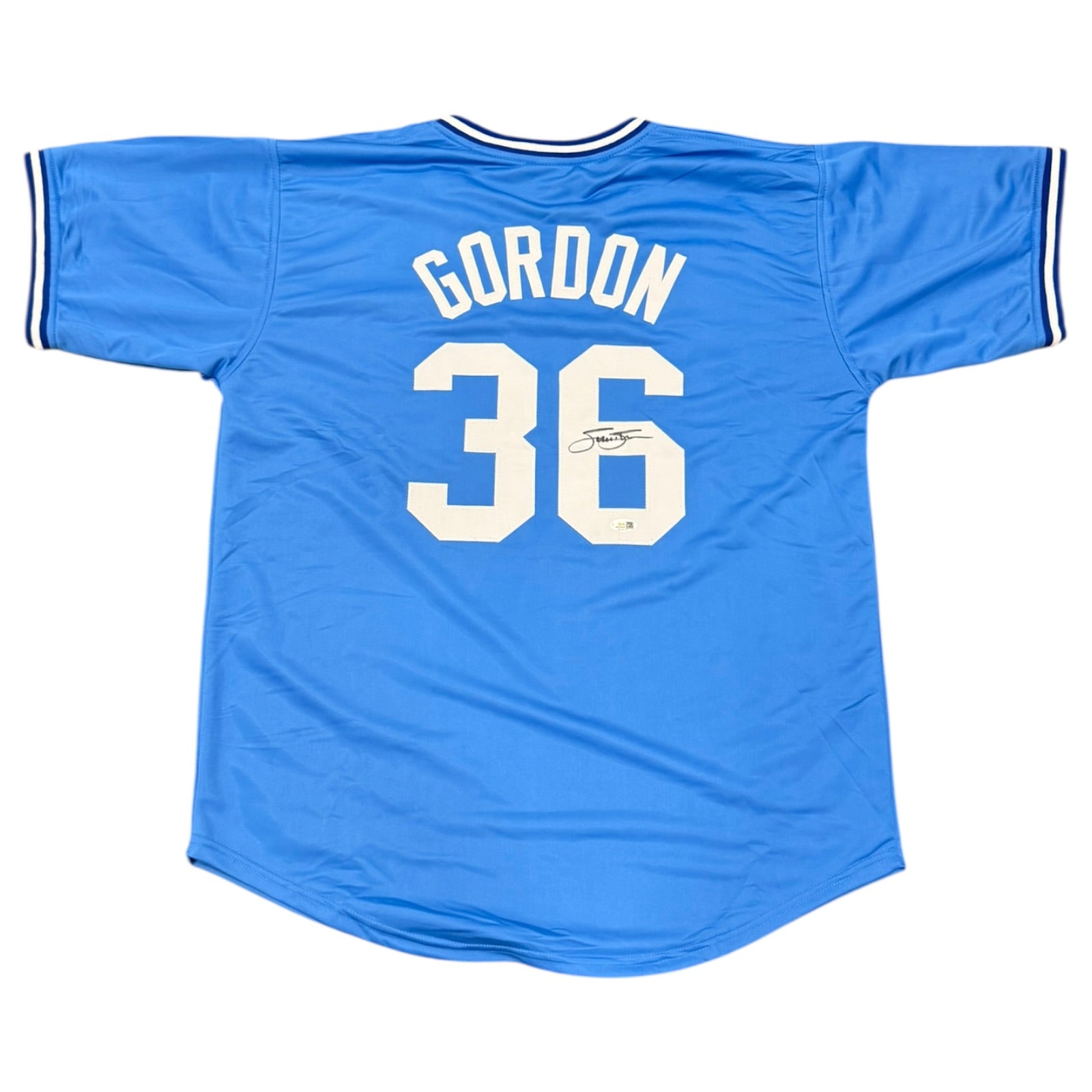 Tom Gordon Autographed Kansas City (Baby Blue #36) Custom Stitched Jersey - JSA