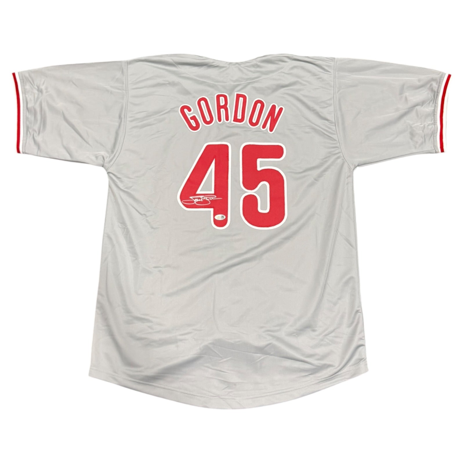 Tom Gordon Autographed Philadelphia (Grey #45) Custom Stitched Jersey - JSA