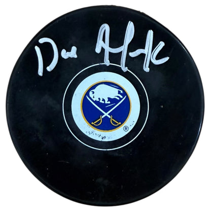 Dave Andreychuk Autographed Buffalo Sabres Logo Hockey Puck - JSA