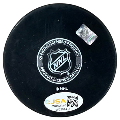 Dave Andreychuk Autographed New Jersey Devils Logo Hockey Puck - JSA