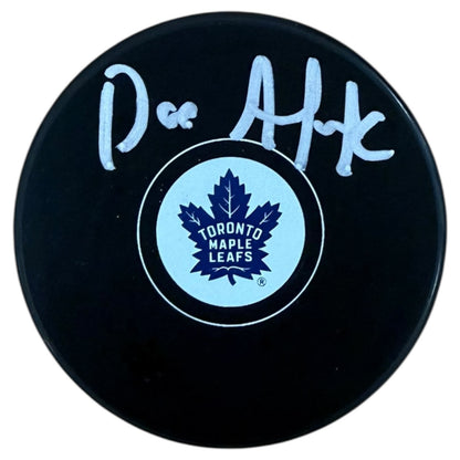 Dave Andreychuk Autographed Toronto Maple Leafs Logo Hockey Puck - JSA