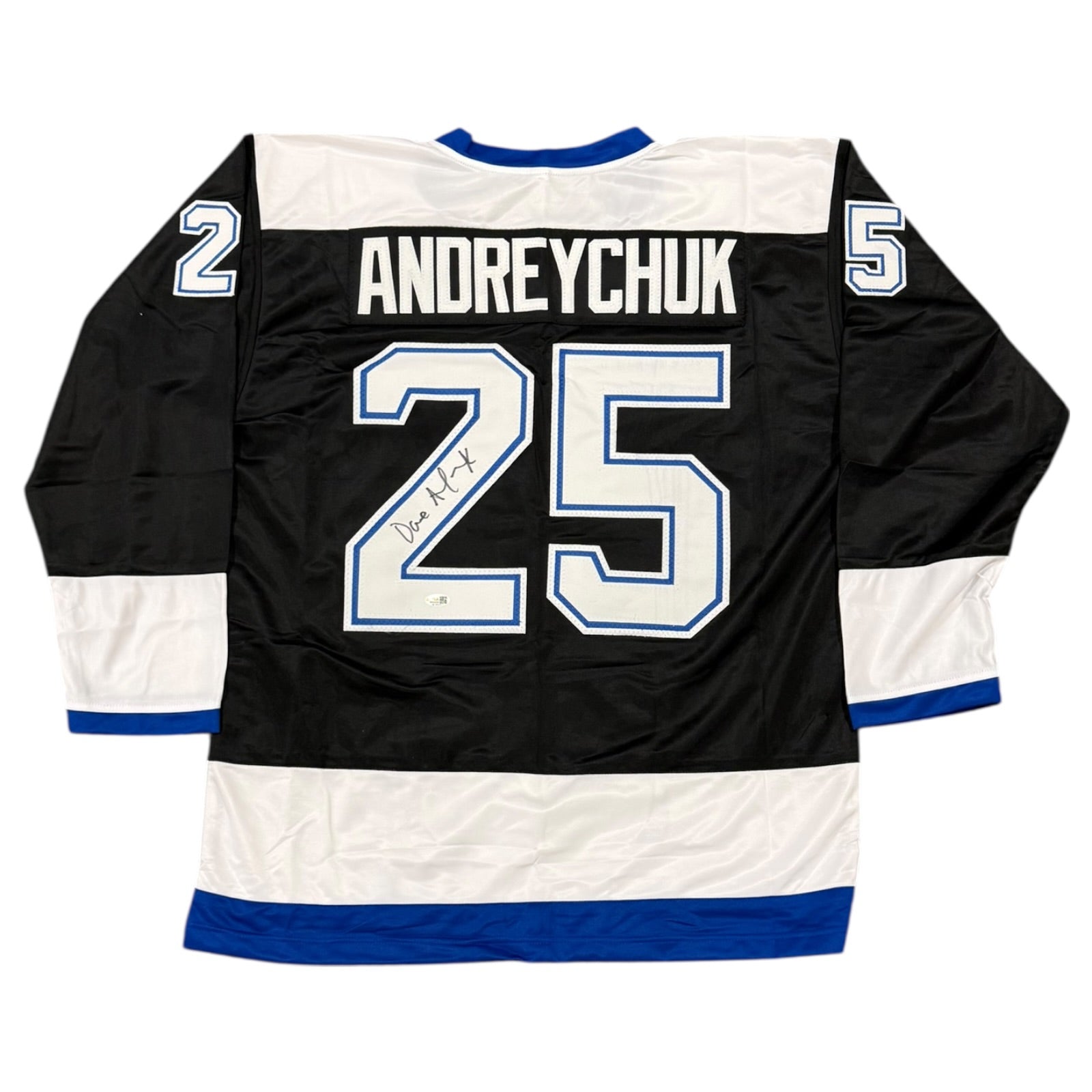Dave Andreychuk Autographed Tampa Bay (Black #25) Custom Stitched Hockey Jersey - JSA