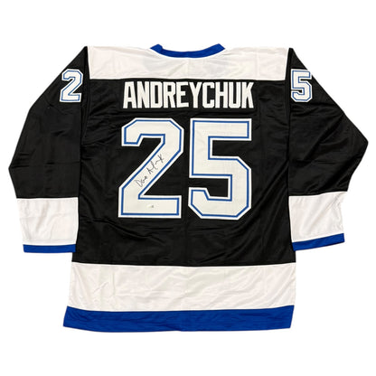 Dave Andreychuk Autographed Tampa Bay (Black #25) Custom Stitched Hockey Jersey - JSA