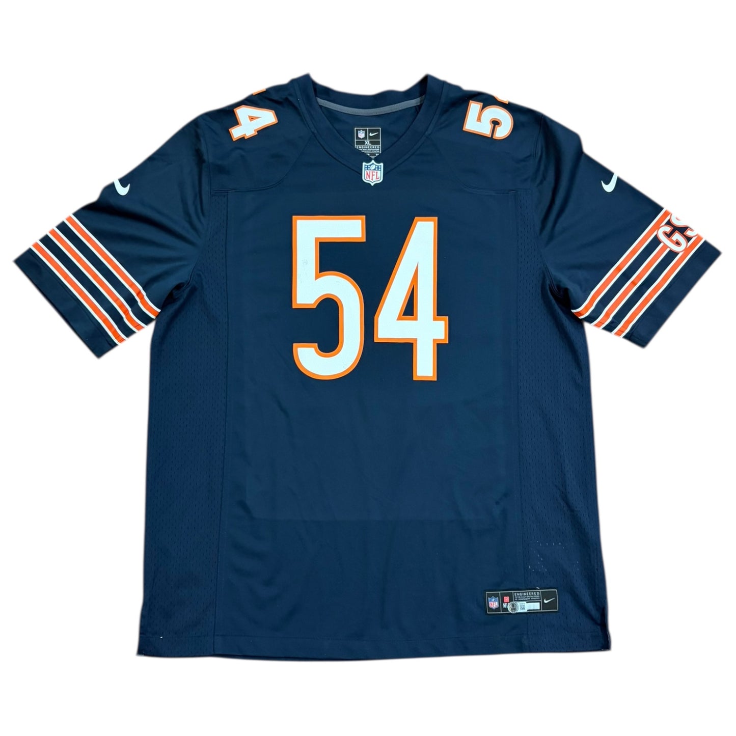 Brian Urlacher Autographed Chicago Bears (Blue #54) Nike Replica Jersey w/ "HOF 18" - Beckett
