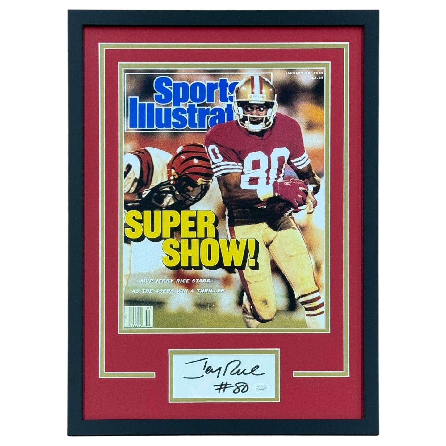 Jerry Rice Autographed San Francisco 49ers Sports Illustrated 11x14 Poster Frame - JSA