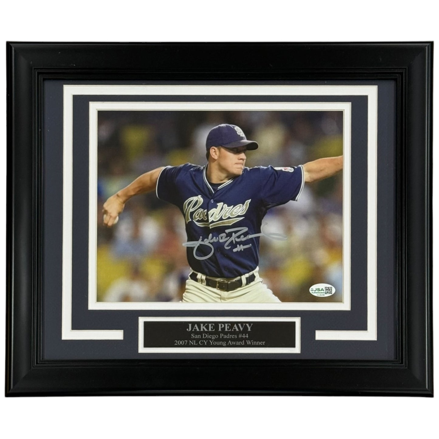 Jake Peavy Autographed San Diego Padres Deluxe Framed 8x10 Photo - JSA