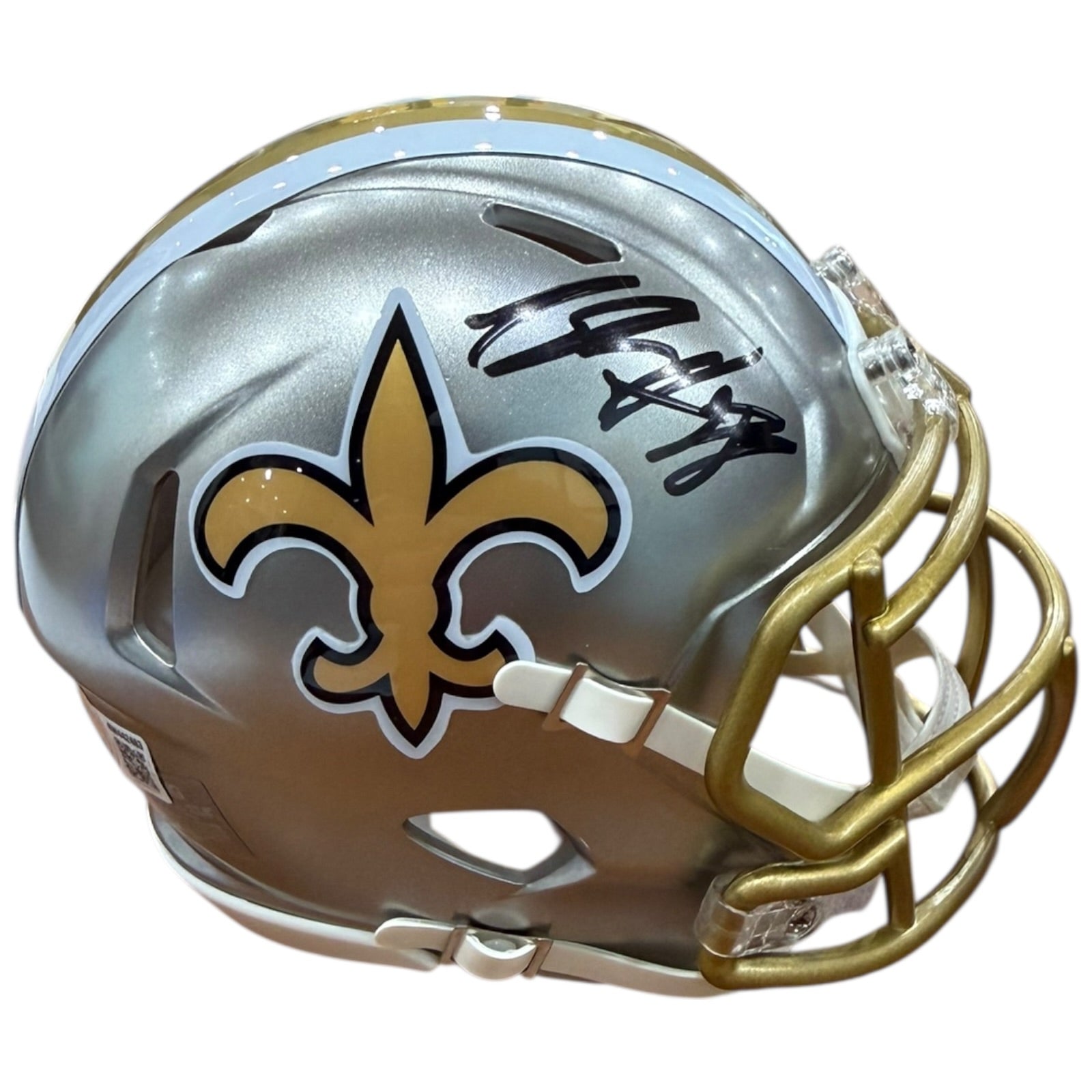 Jeremy Shockey Autographed New Orleans Saints (FLASH) Mini Helmet - Beckett