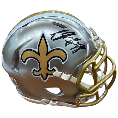 Jeremy Shockey Autographed New Orleans Saints (FLASH) Mini Helmet - Beckett