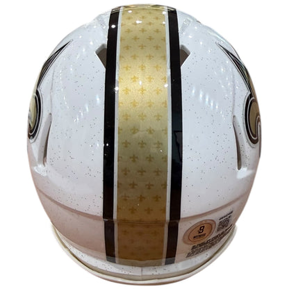 Jeremy Shockey Autographed New Orleans Saints (2022 White Alternate) Mini Helmet - Beckett
