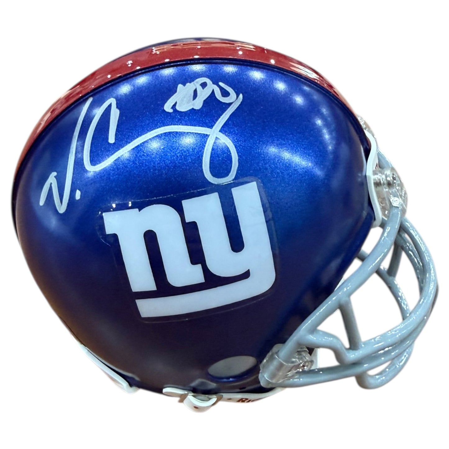Victor Cruz Autographed New York Giants Mini Helmet - JSA