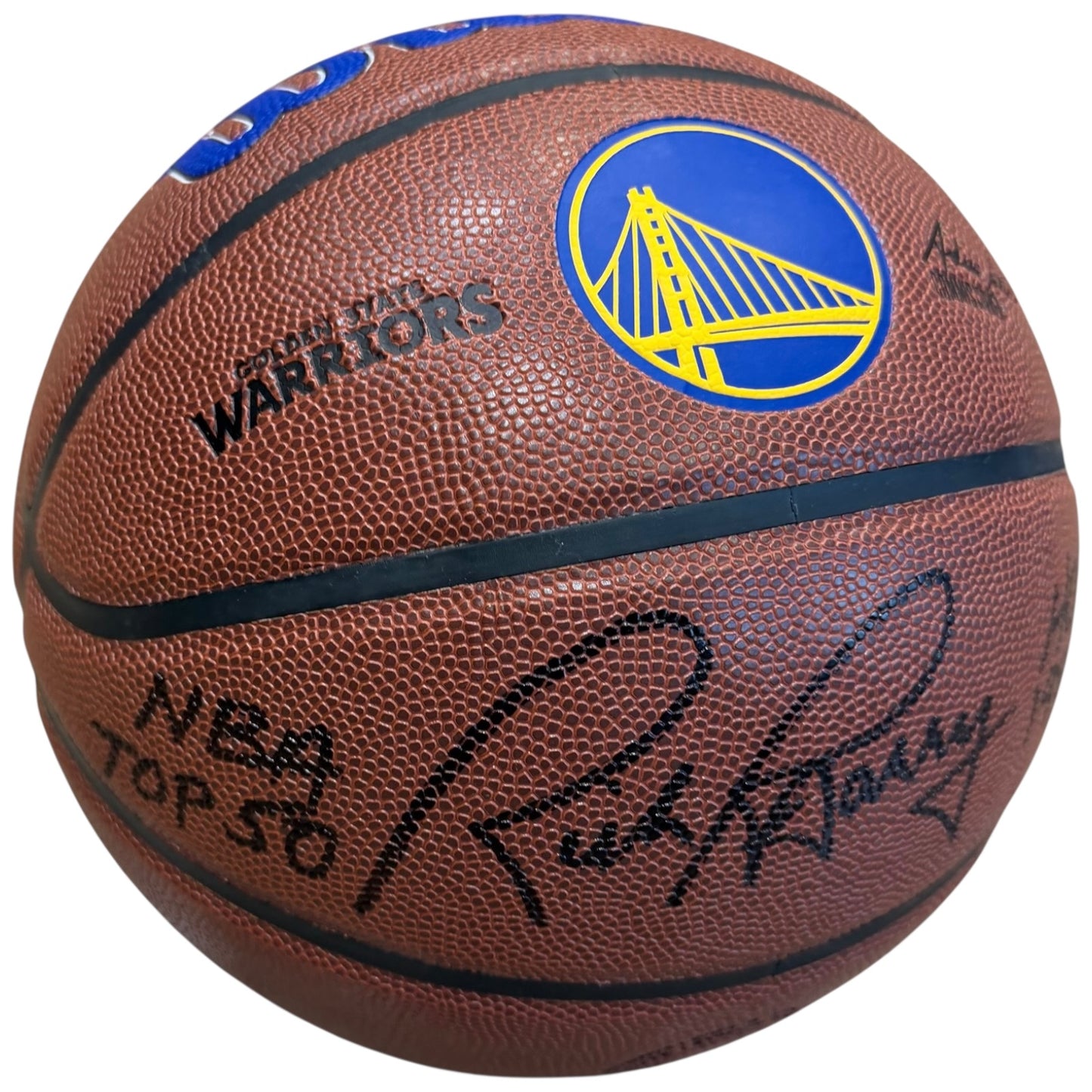 Rick Barry Autographed Golden State Warriors Logo Basketball - JSA