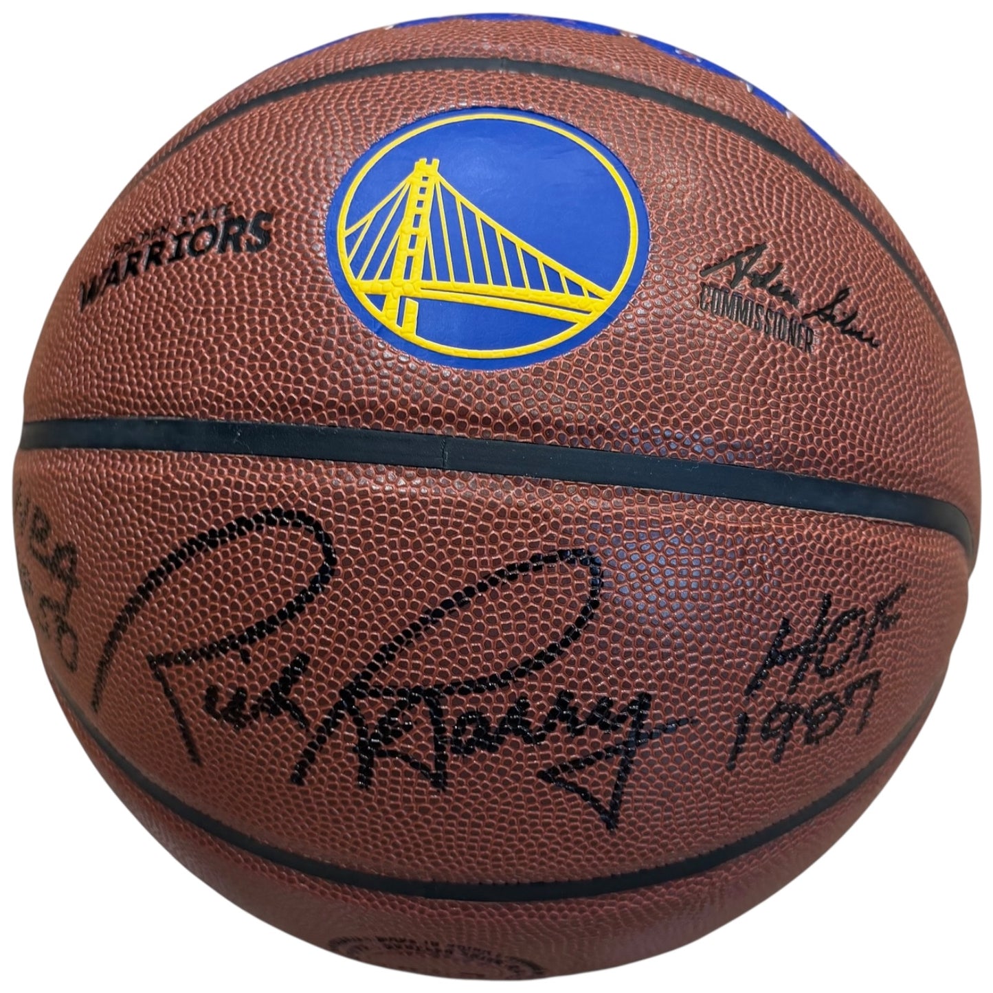 Rick Barry Autographed Golden State Warriors Logo Basketball - JSA