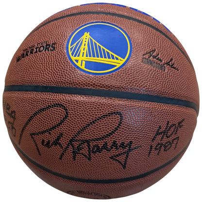 Rick Barry Autographed Golden State Warriors Logo Basketball - JSA