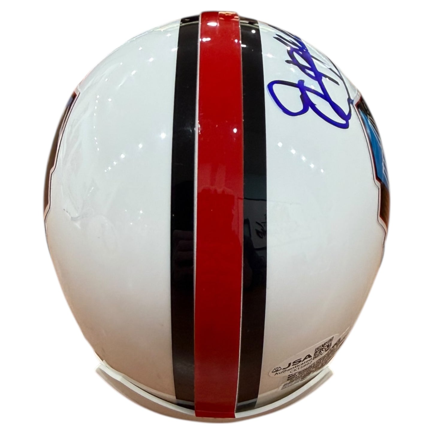 Jim Kelly Autographed Pro Football Hall of Fame Mini Helmet - JSA