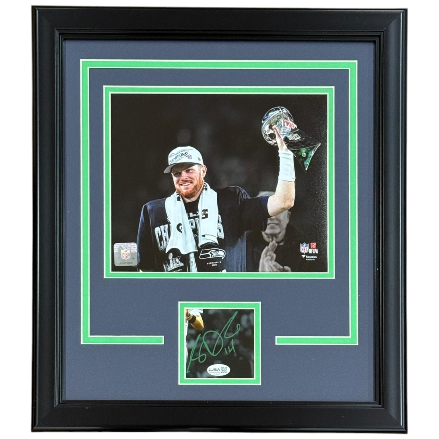 Sam Darnold Autographed Seattle Seahawks Super Bowl LX "Signature Series" Frame - JSA