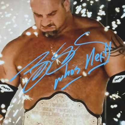 Bill Goldberg Autographed Wrestling (Pyro Intro) Deluxe Framed 11x14 Photo w/ "Who's Next" - JSA
