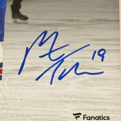 Matthew Tkachuk Autographed Team USA Hockey 2026 Olympics Deluxe Framed 8x10 Photo w/ Replica Gold Medal Game Ticket- JSA
