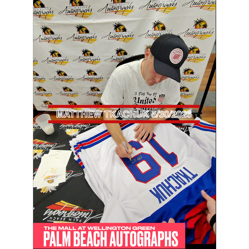 Matthew Tkachuk Autographed USA White 19 Custom Stitched Hockey Jersey - JSA