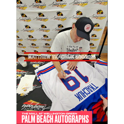 Matthew Tkachuk Autographed USA White 19 Custom Stitched Hockey Jersey - JSA