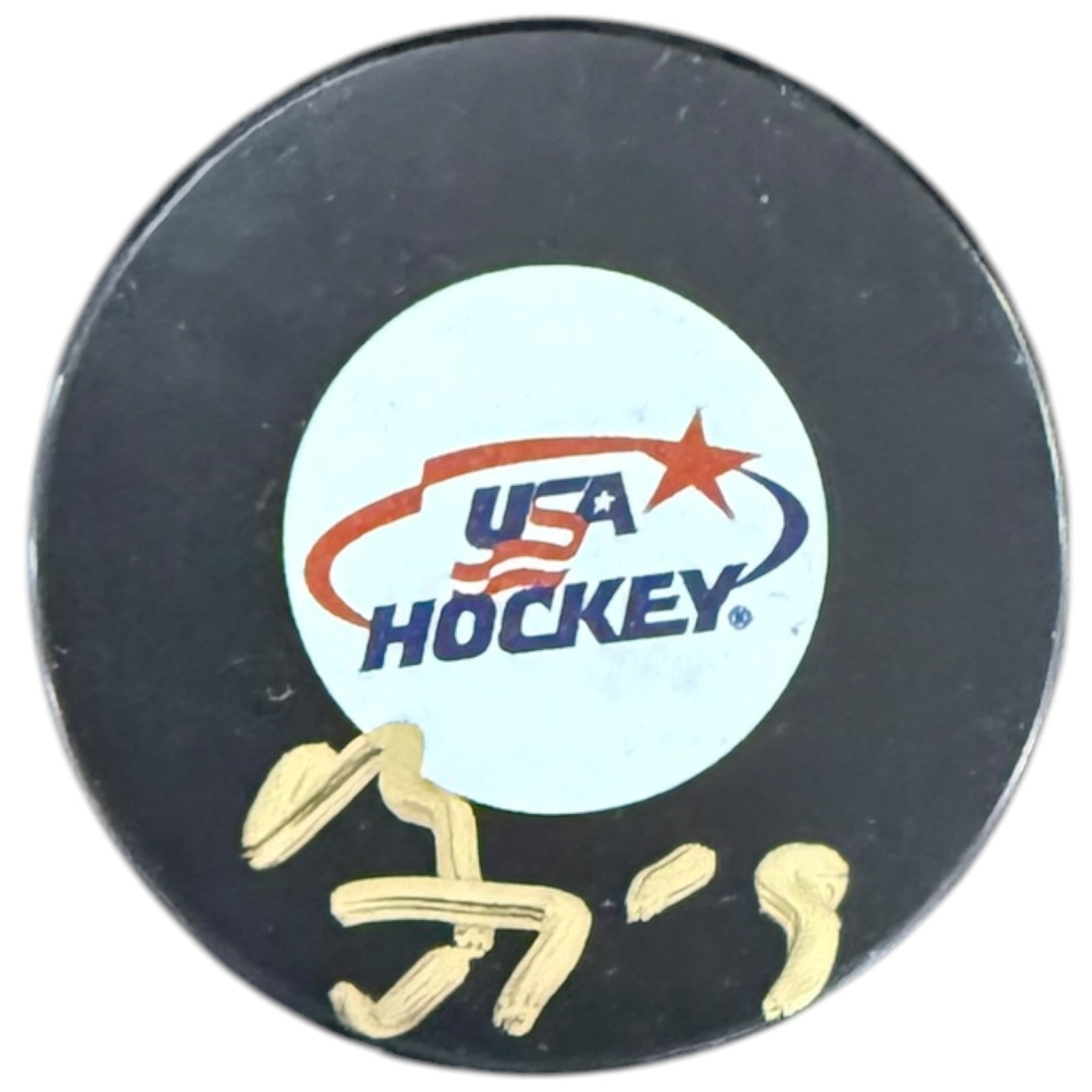 Matthew Tkachuk Autographed Team USA Hockey Logo Puck - JSA
