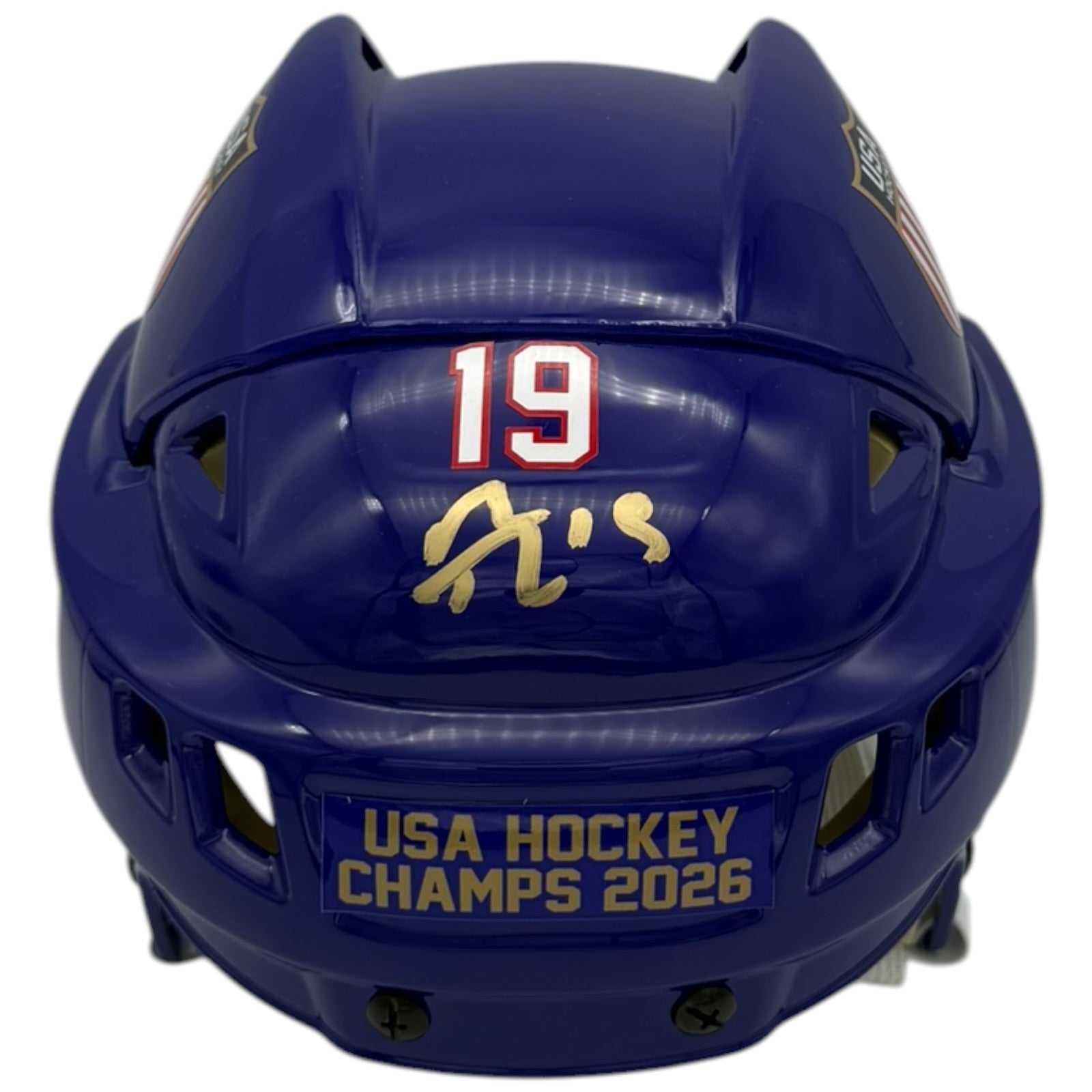 Matthew Tkachuk Autographed Team USA Olympics (Blue) Full Size Helmet - JSA