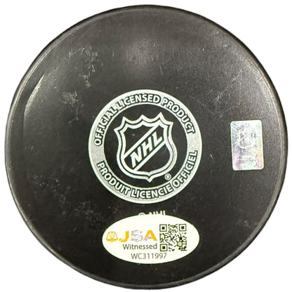 Brady Tkachuk Autographed Ottawa Senators Logo Hockey Puck - JSA