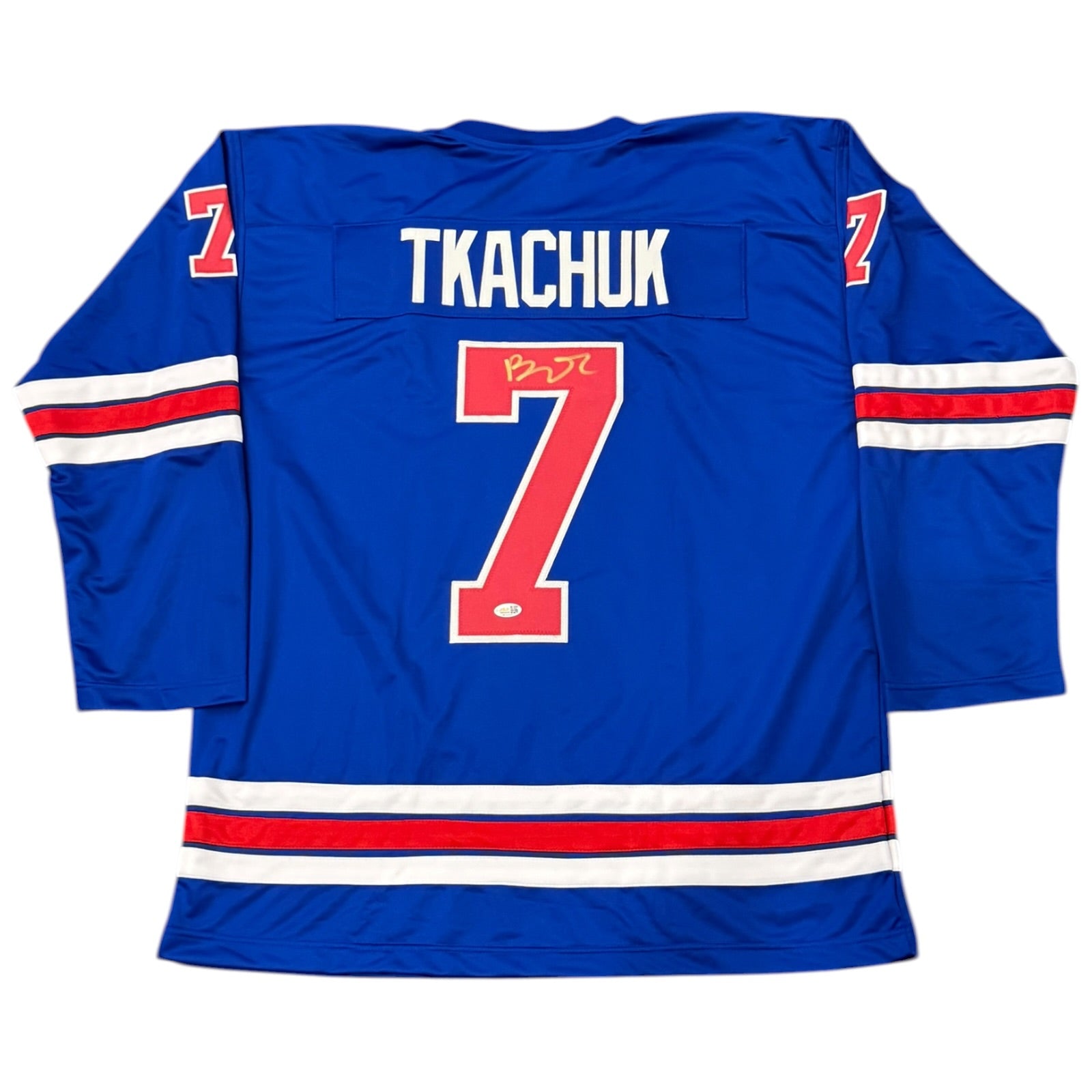 Brady Tkachuk Autographed USA (Blue #7) Custom Stitched Hockey Jersey - JSA
