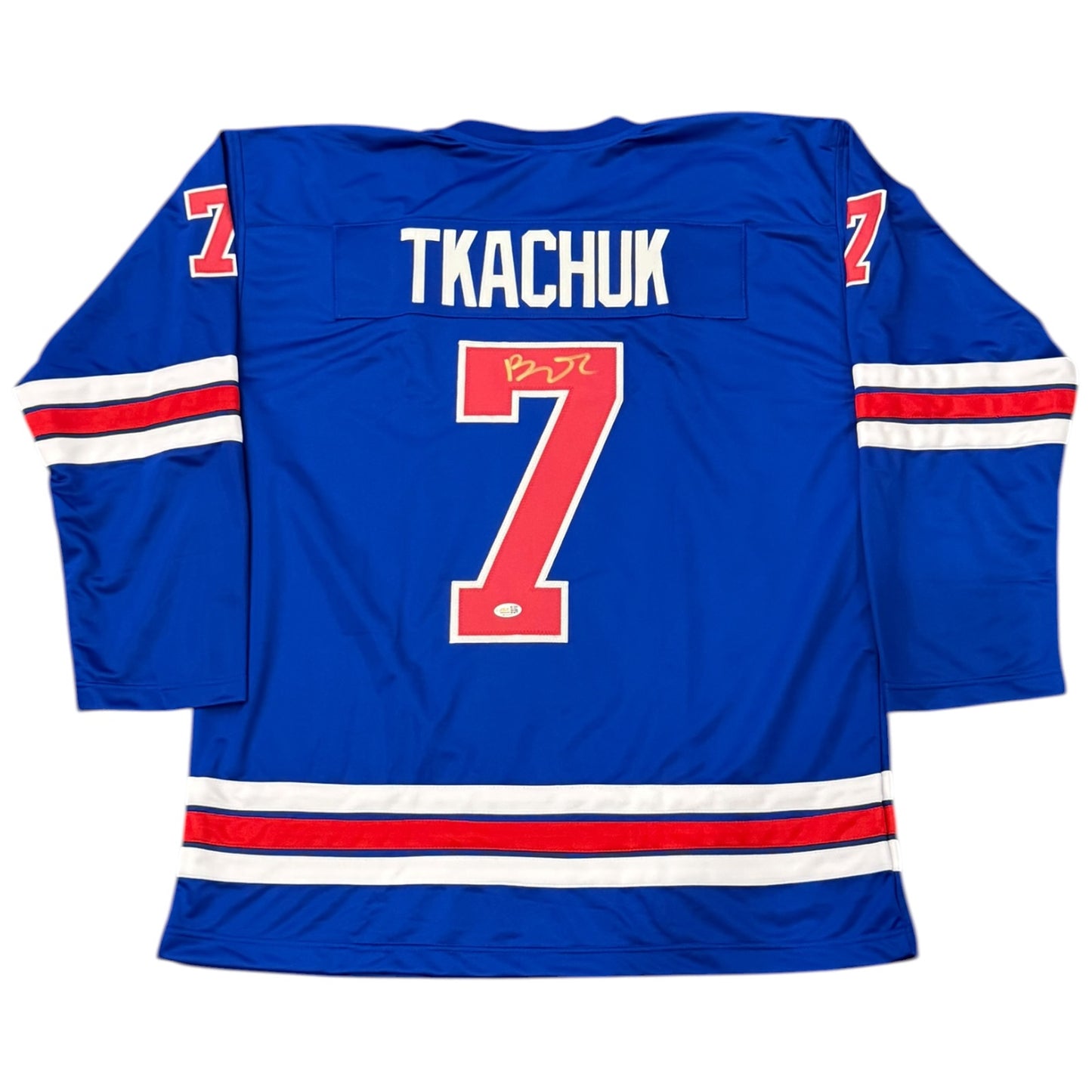 Brady Tkachuk Autographed USA (Blue #7) Custom Stitched Hockey Jersey - JSA
