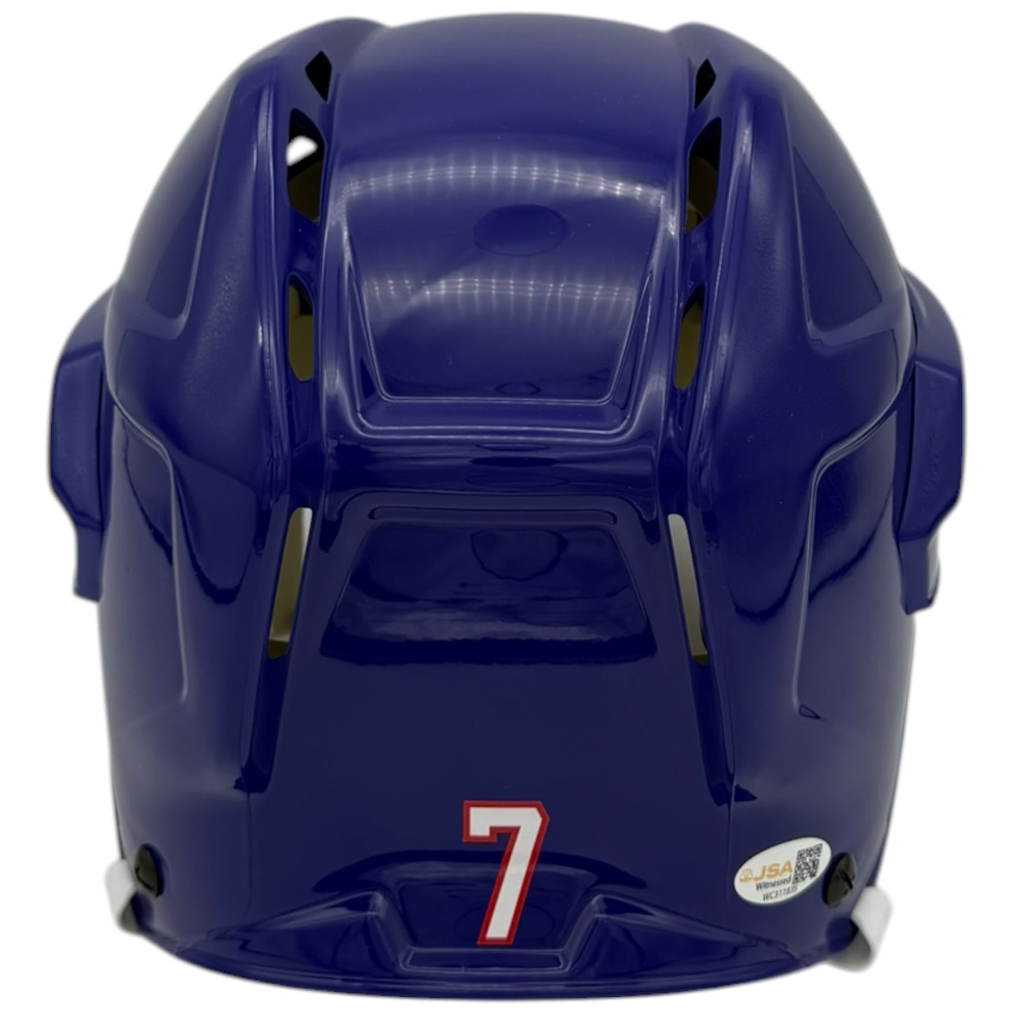 Brady Tkachuk Autographed Team USA Olympics (Blue) Full Size Helmet w/ "26 Gold Medal" - JSA