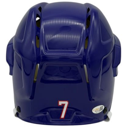 Brady Tkachuk Autographed Team USA Olympics (Blue) Full Size Helmet w/ "26 Gold Medal" - JSA