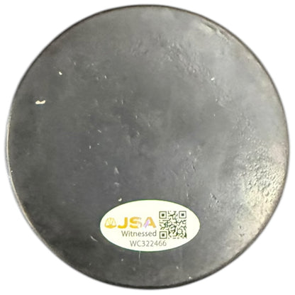 Matthew Tkachuk & Brady Tkachuk Dual Autographed Team USA Hockey Logo Puck - JSA
