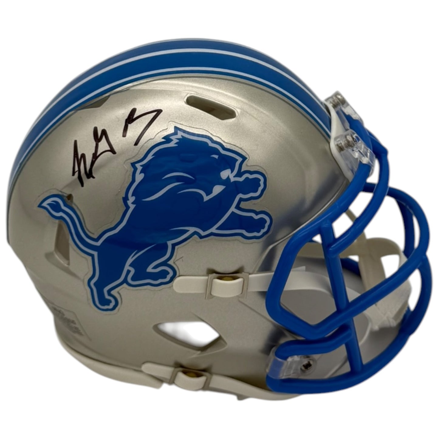 LeGarrette Blount Autographed Detroit Lions (Speed) Mini Helmet - JSA