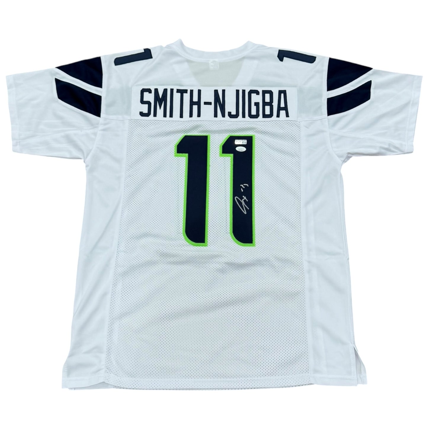 Jaxon Smith-Njigba Autographed Seattle Seahawks (White #11) Custom Jersey - JSA