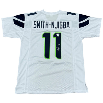 Jaxon Smith-Njigba Autographed Seattle Seahawks (White #11) Custom Jersey - JSA