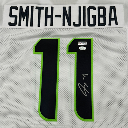 Jaxon Smith-Njigba Autographed Seattle Seahawks (White #11) Custom Jersey - JSA