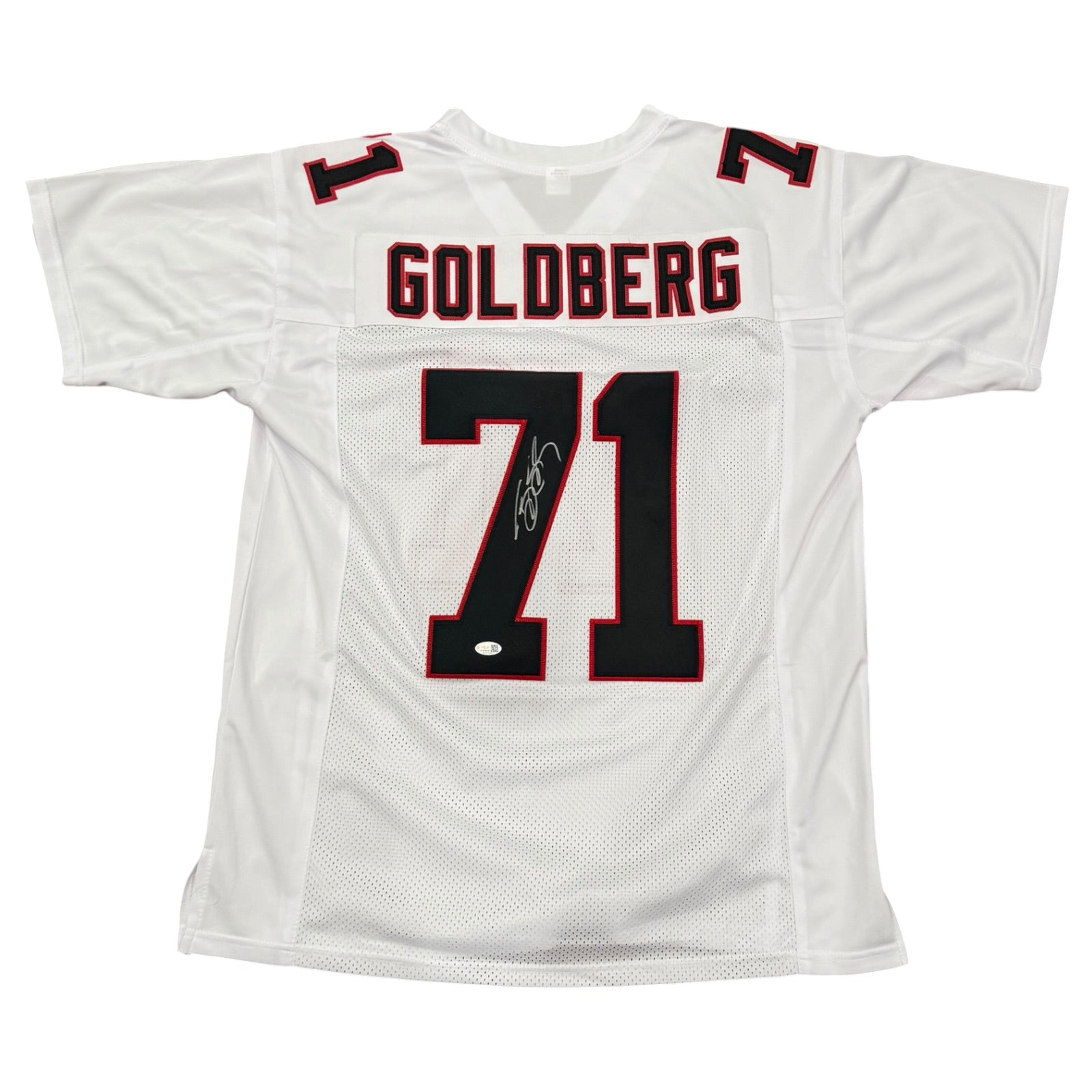 Bill Goldberg Autographed Atlanta (White #71) Custom Jersey - JSA