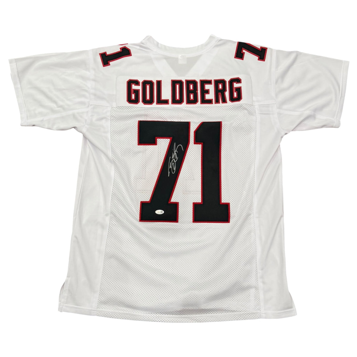 Bill Goldberg Autographed Atlanta (White #71) Custom Jersey - JSA