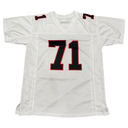 Bill Goldberg Autographed Atlanta (White #71) Custom Jersey - JSA