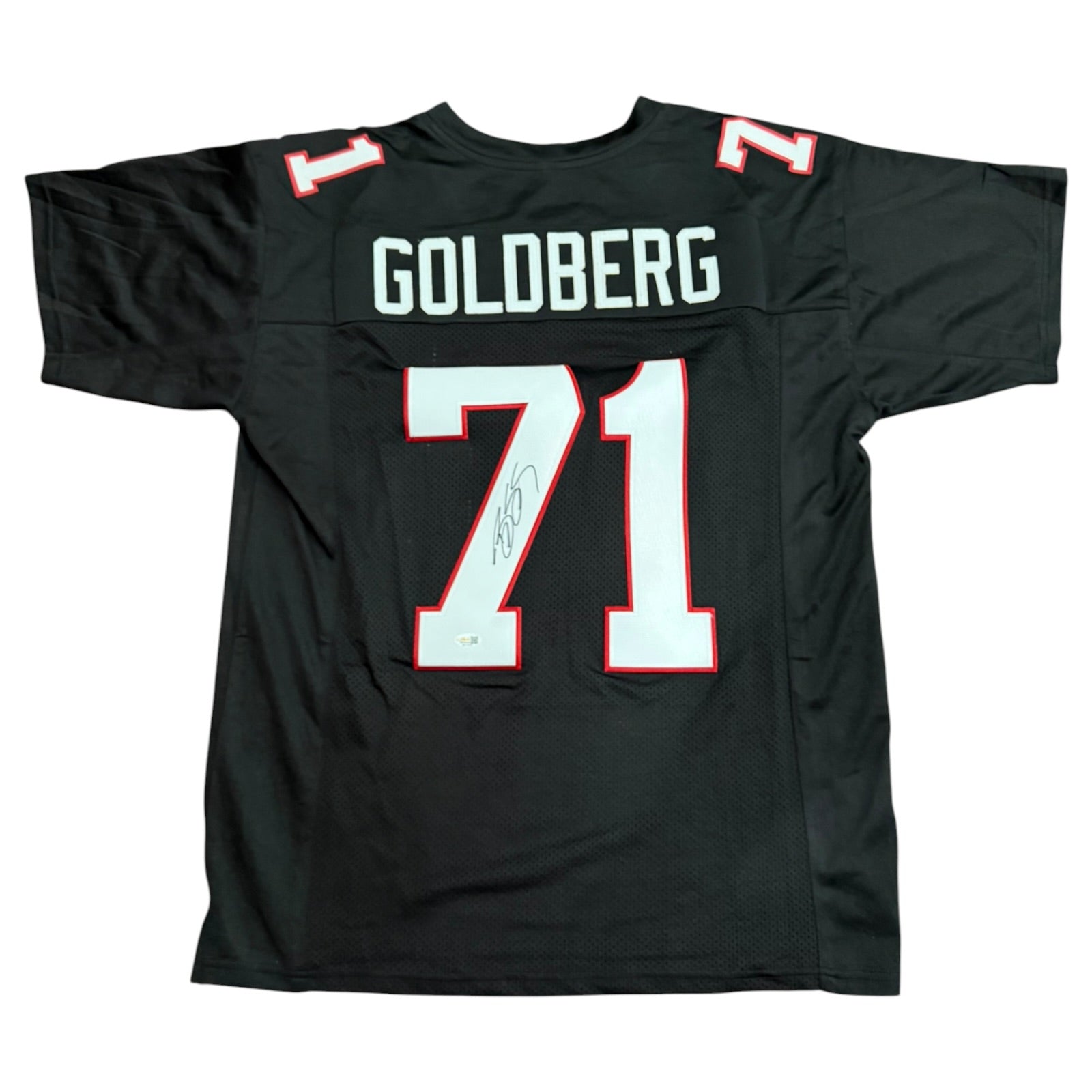 Bill Goldberg Autographed Atlanta (Black #71) Custom Jersey - JSA