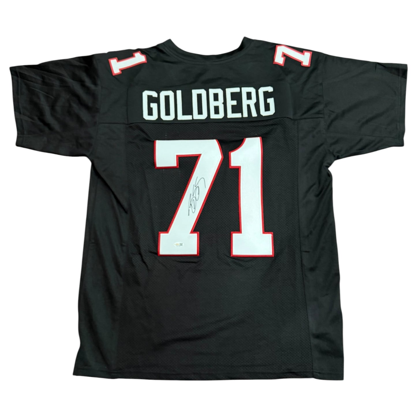 Bill Goldberg Autographed Atlanta (Black #71) Custom Jersey - JSA