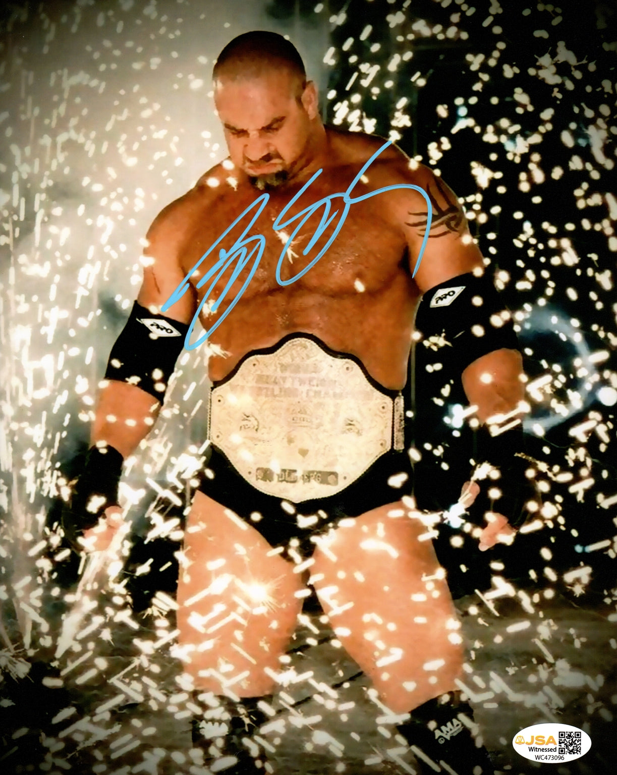 Bill Goldberg Autographed WWE Wrestling (Pyro Intro) 8x10 Photo - JSA