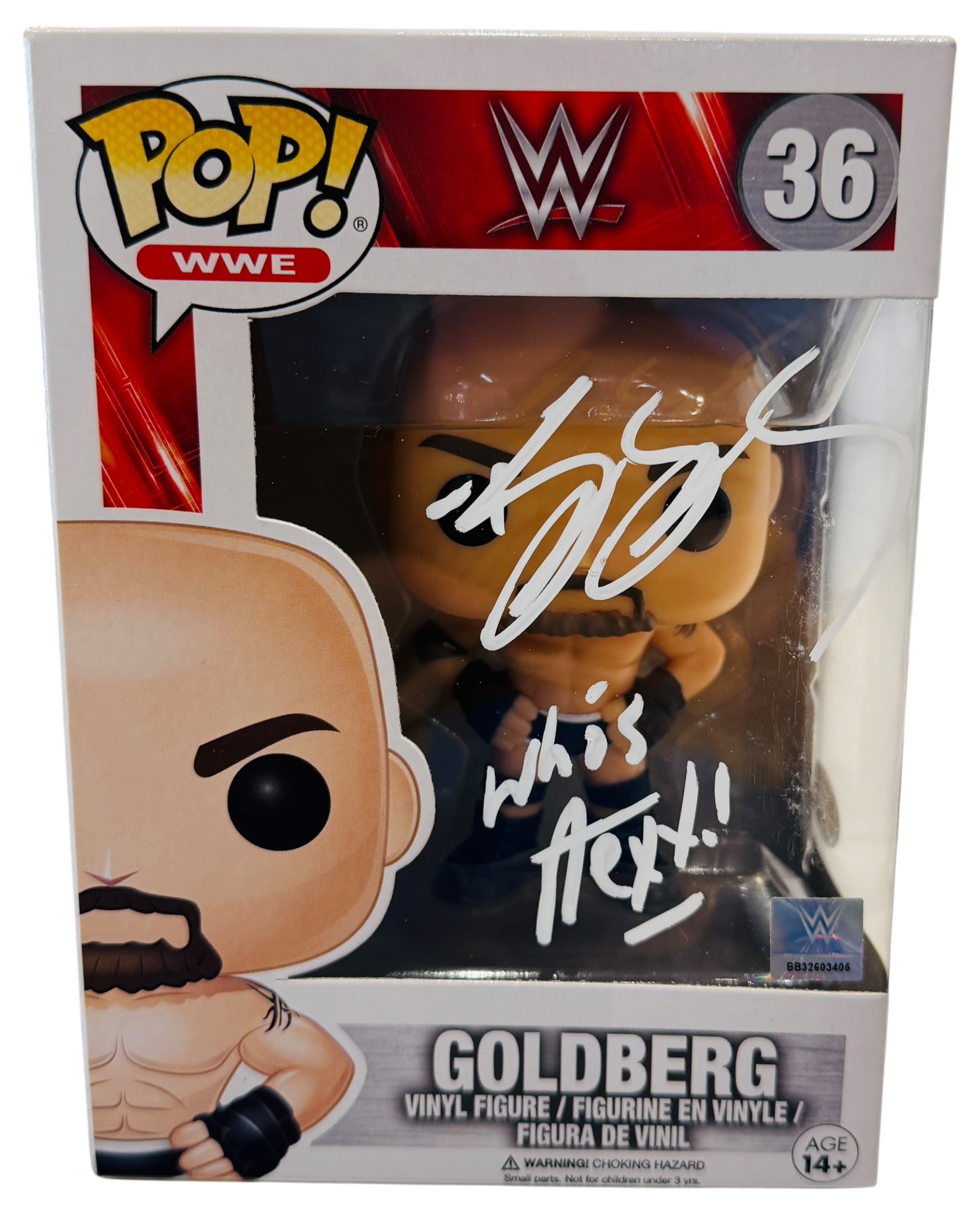 Bill Goldberg Autographed WWE Funko Pop! 36 Vinyl Figure w/ 