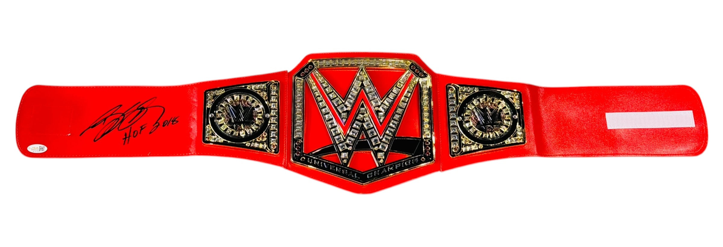 Bill Goldberg Autographed WWE Wrestling Universal Championship Replica Red Title Belt w/ 